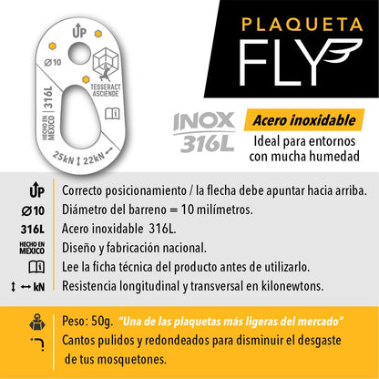 PLAQUETA FLY 10mm / Set 50 pzas