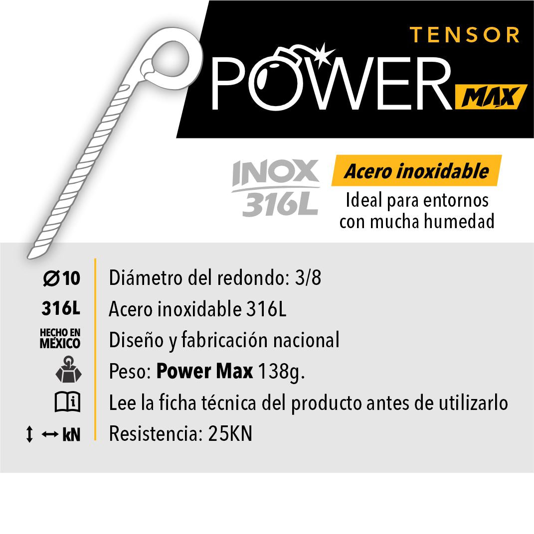 TENSOR POWER MAX 5" / Set 16 pzas